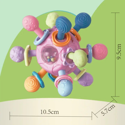 Rotating Rattle Ball: Baby Sensory & Development Toy 0-12M