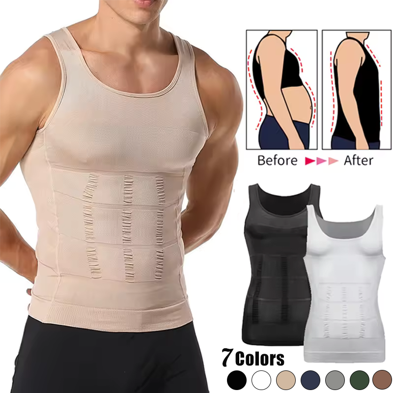 Men's Slimming Compression Vest - Tummy Control Shapewear