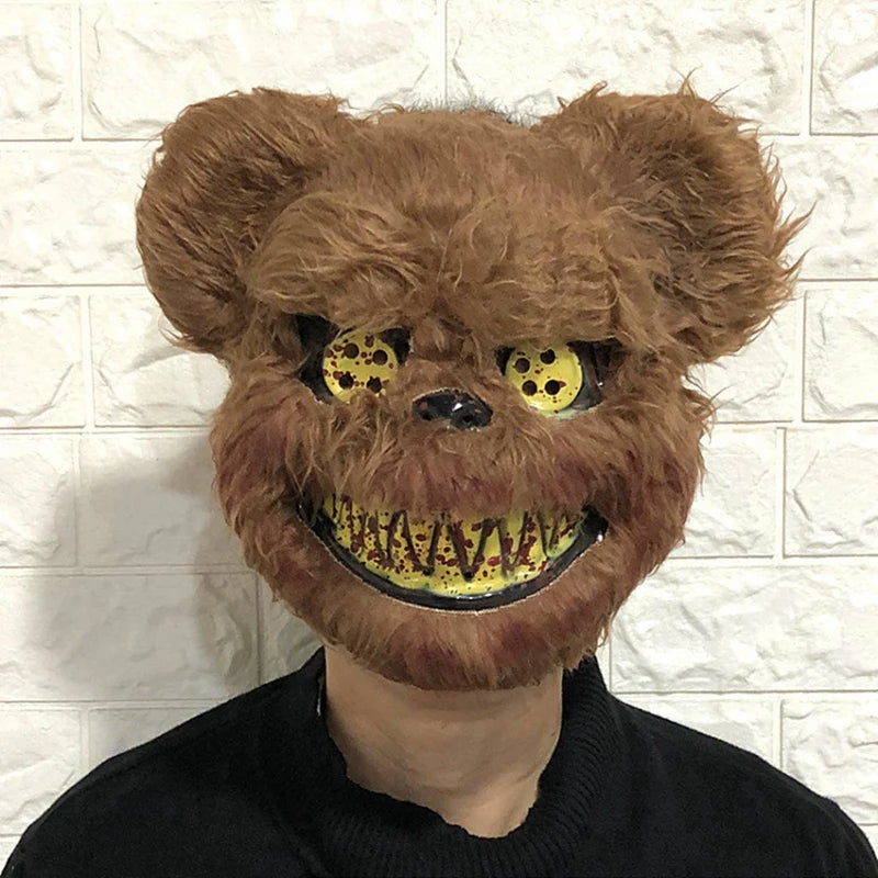 Scary Rabbit & Bear Plush Halloween Mask
