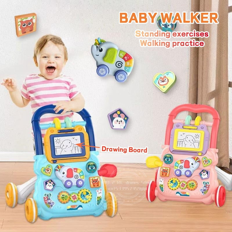 Musical Baby Walker & Drawing Board for Early Learning