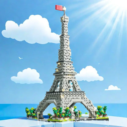 Eiffel Tower Building Blocks: LED Lit Paris Model Toy Set