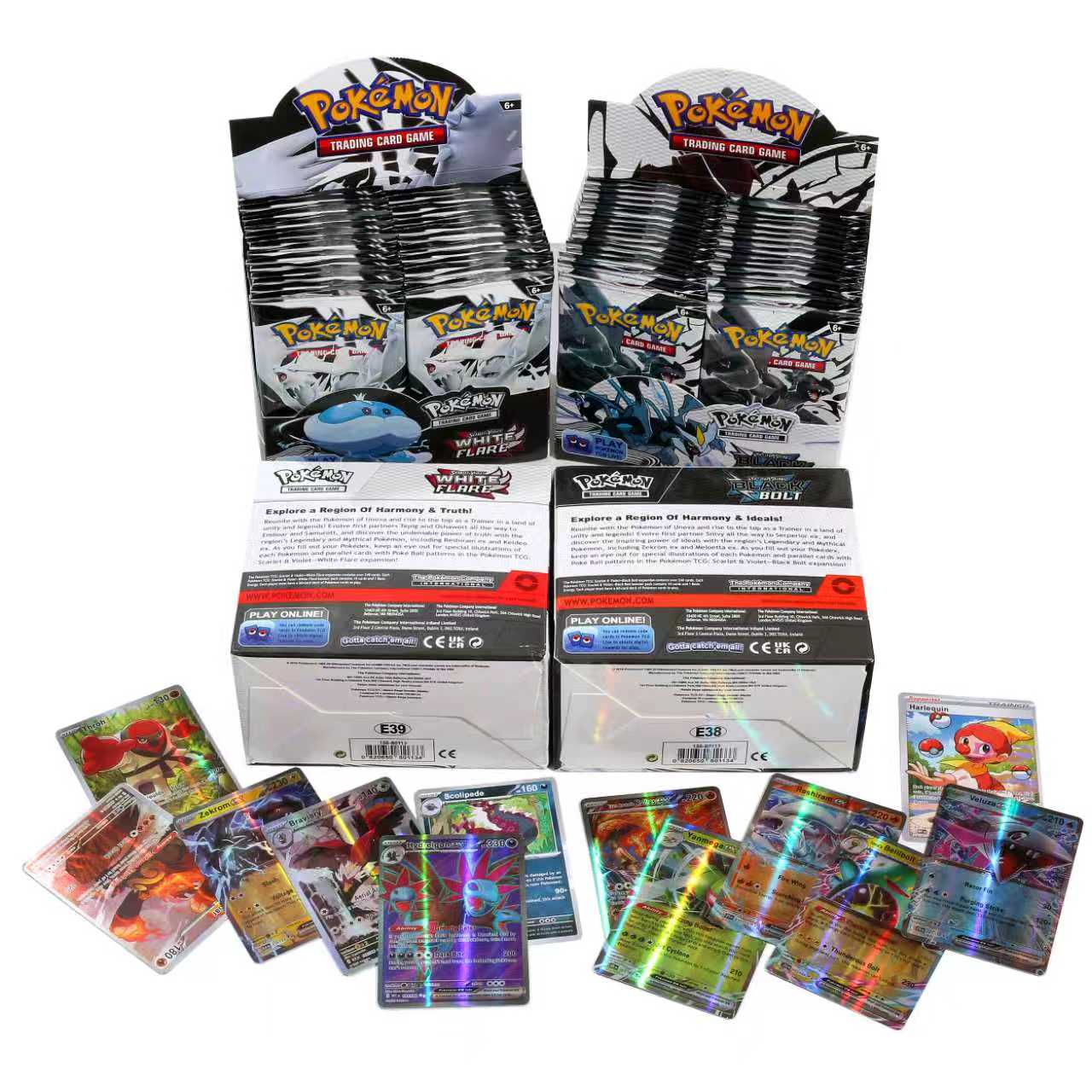 Black Bolt And White Flare Pokemon Card 