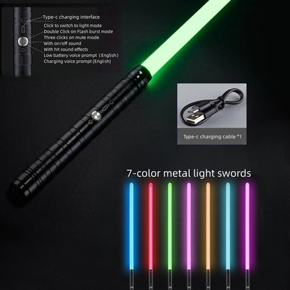 Metal Lightsaber: 7-Color Dueling Sword with Sounds