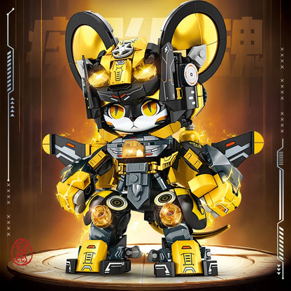 Mechanical Panda & Zodiac Building Blocks Christmas Gift Set