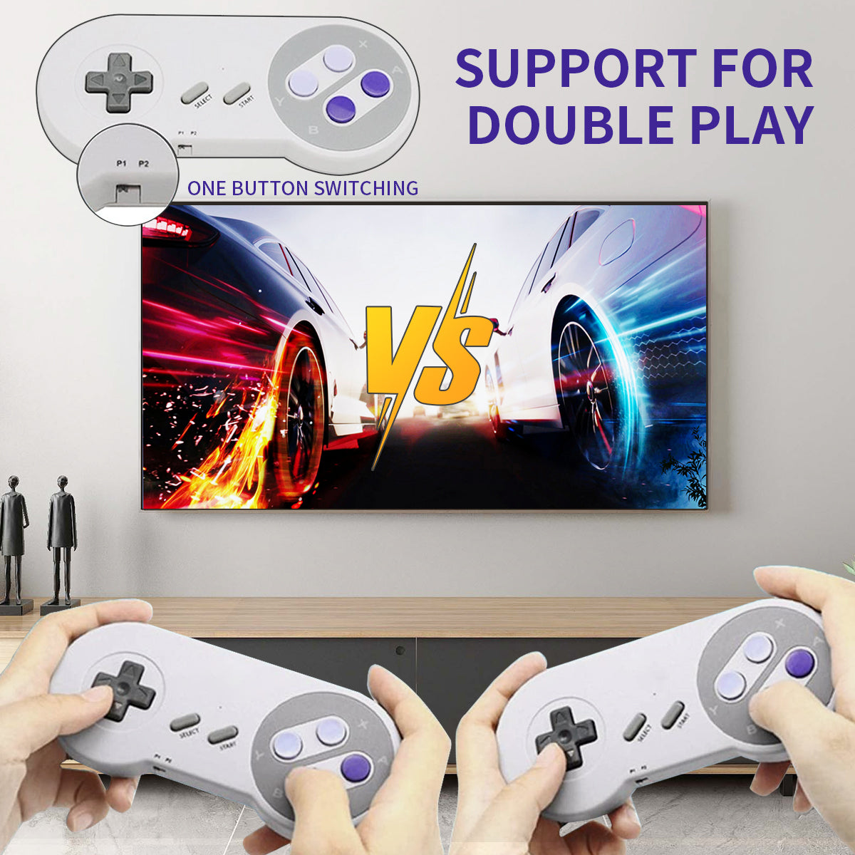 4900 Games Retro Console: HD Stick, SNES/NES Wireless Fun