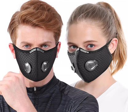 Cycling Mask with Filter - Reusable & Washable Dust Protection
