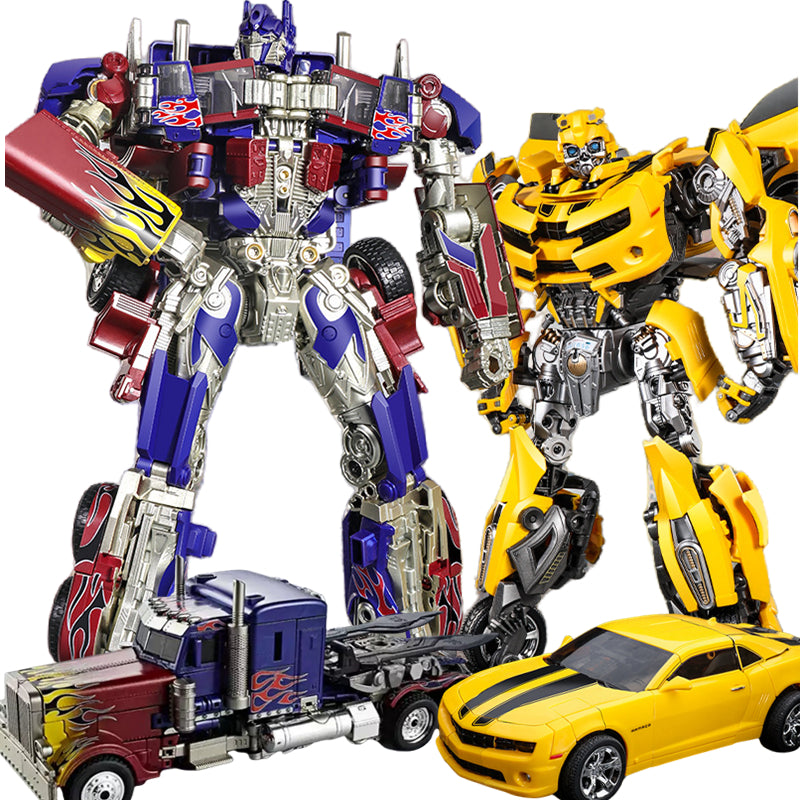 Transforming Black Gold Robot Toy - 30CM Optimus Prime, Bumblebee, Megatron