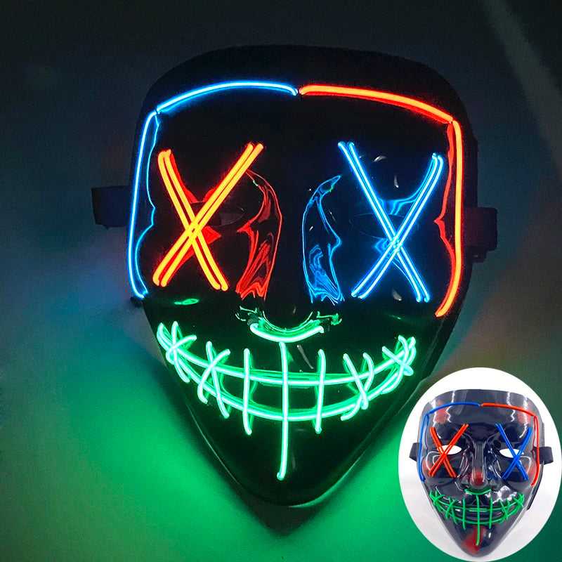 LED Purge Mask - Luminous Halloween Horror Cosplay Prop