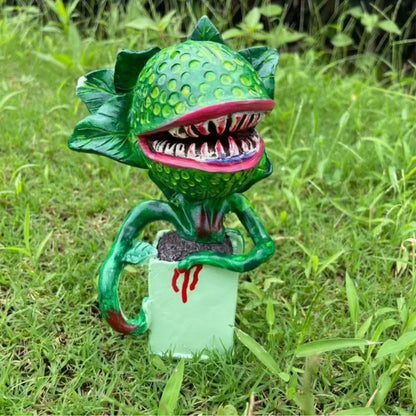 Halloween Carnivorous Plant Statue - Unique Resin Ornament