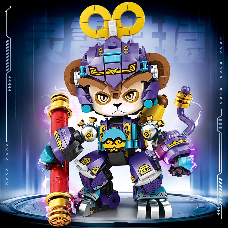 Mechanical Panda & Zodiac Building Blocks Christmas Gift Set