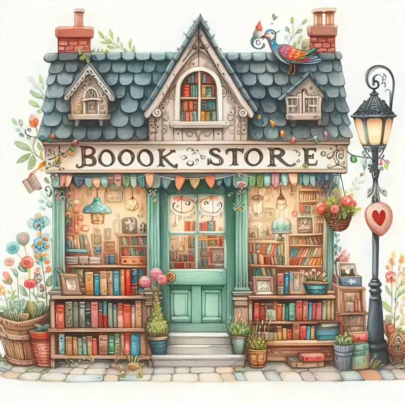 DIY Diamond Mosaic Book: Store House Landscape Art