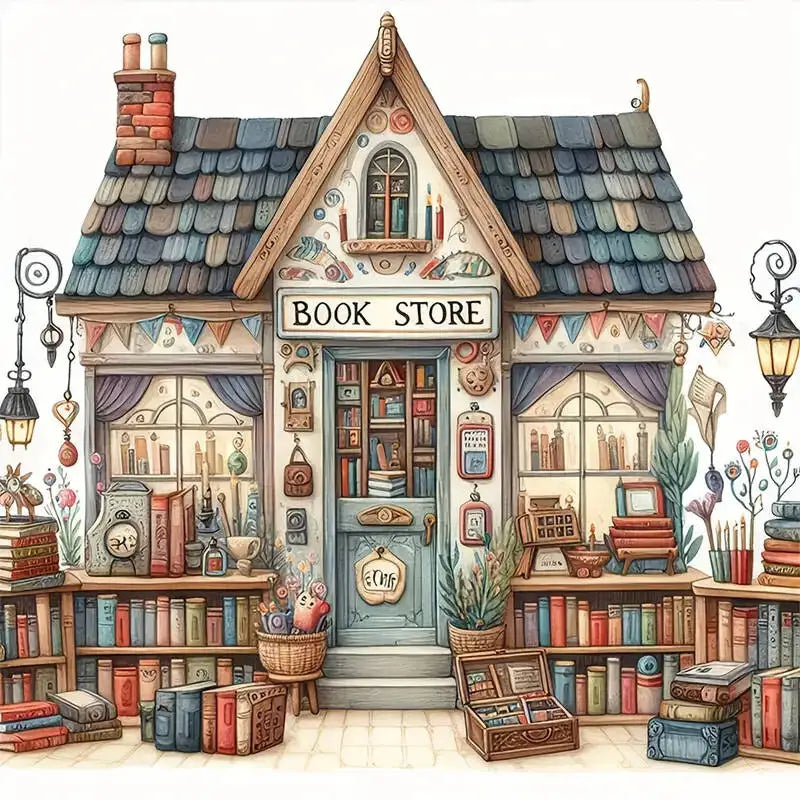 DIY Diamond Mosaic Book: Store House Landscape Art