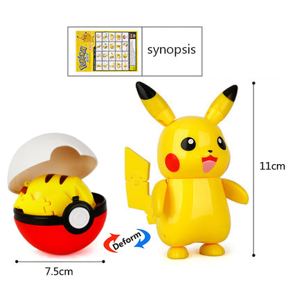 Transforming Pocket Monster Pokeball Toy - Pikachu, Mewtwo, and more