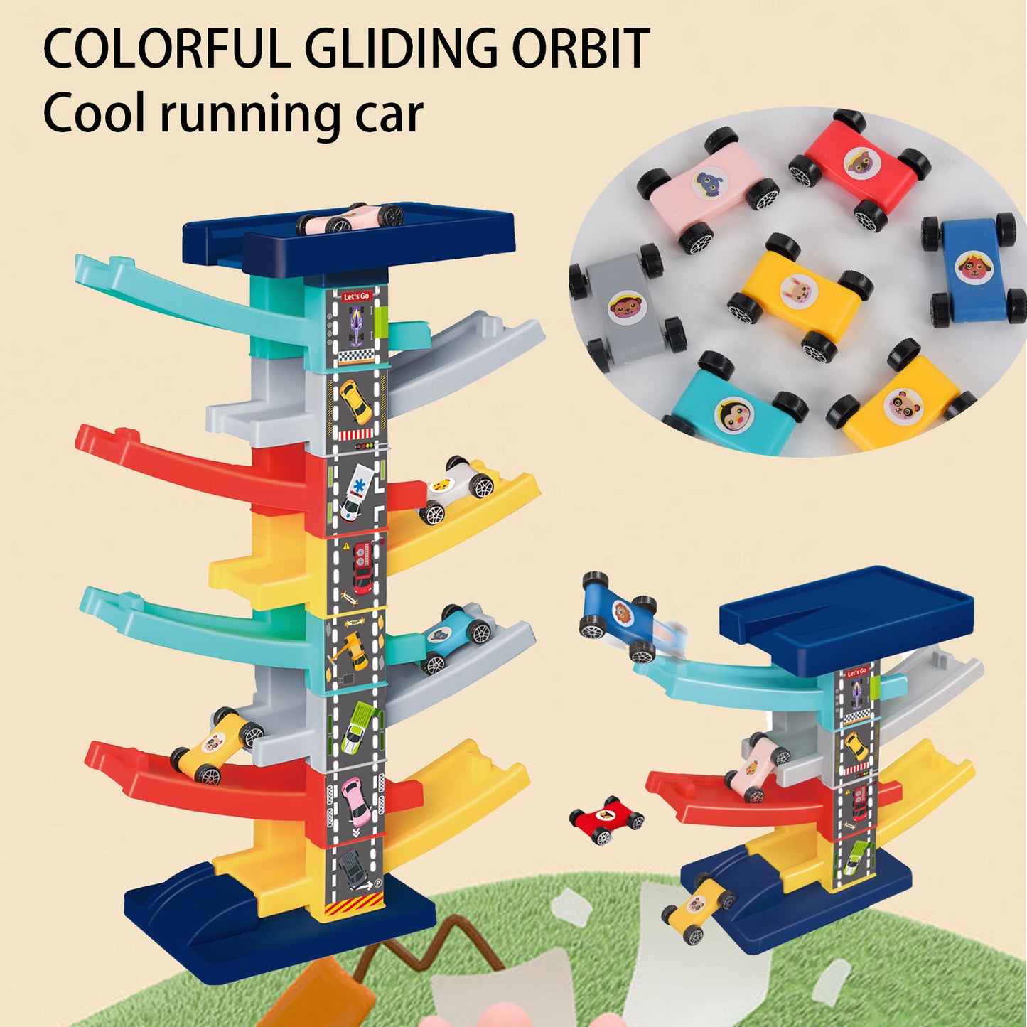 Children's Gliding Track Car - Multi Layer Puzzle Slide