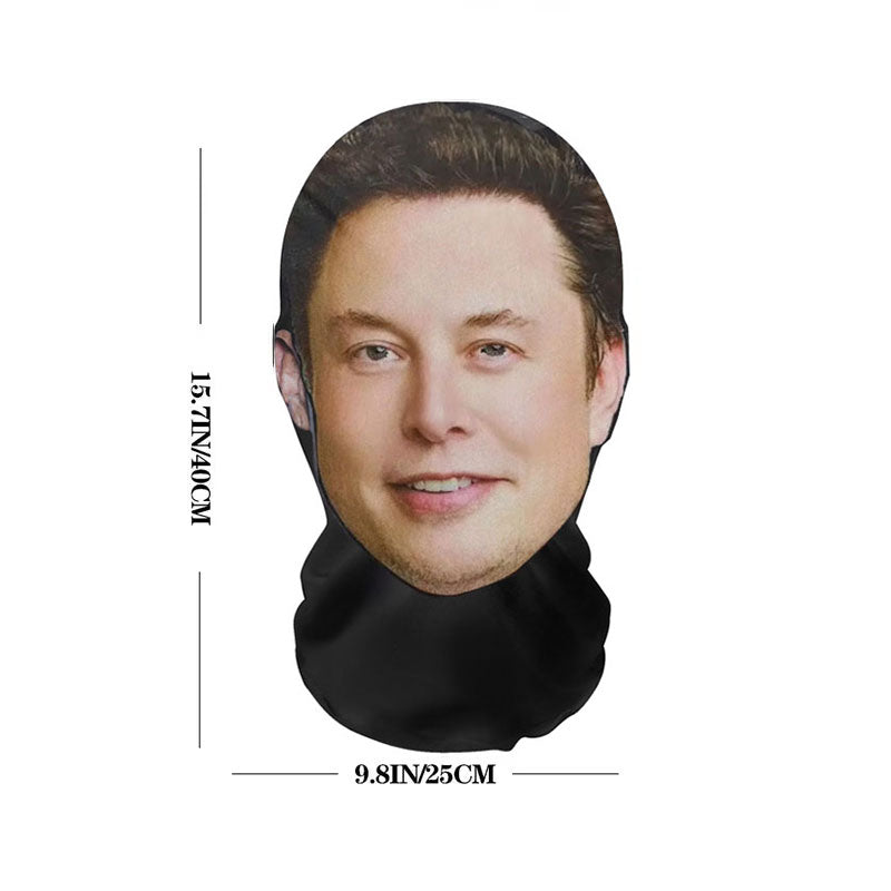 Elon Musk 3D Face Mask - Celebrity Cosplay Party Prop