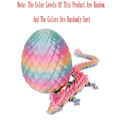 3D Printed Dragon Egg & Articulated Dragon Model Toy