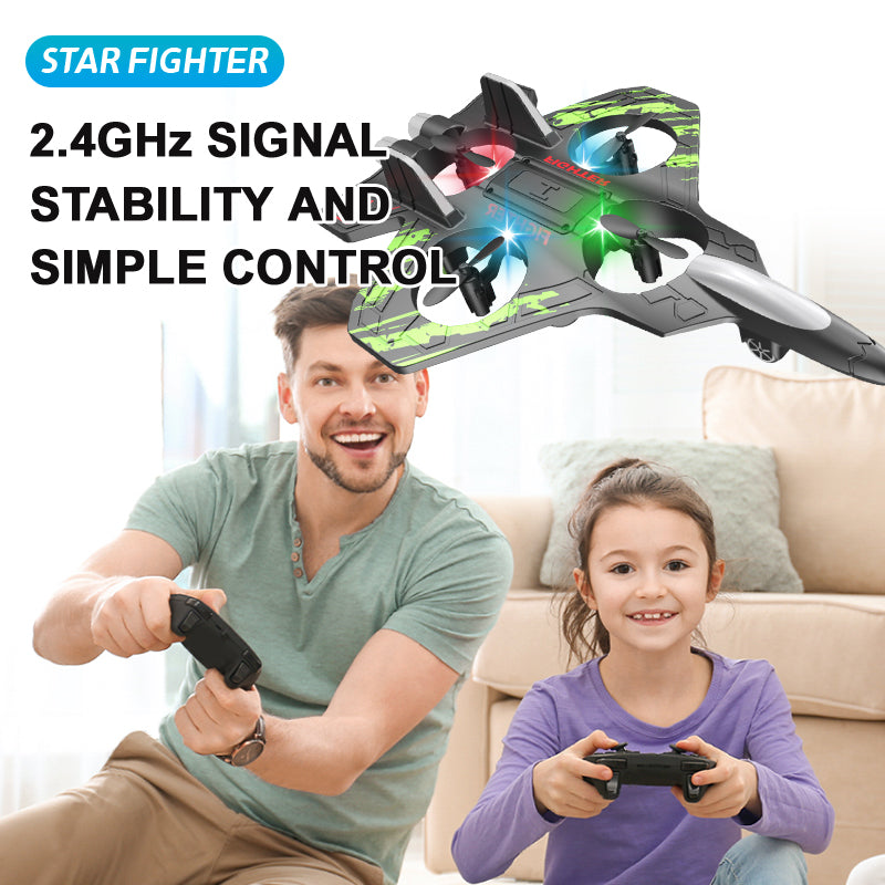 2.4G RC Fighter Foam Glider with LED Lights & Stunt Mode