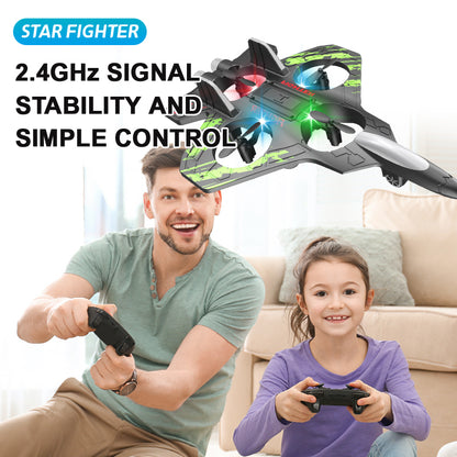 2.4G RC Fighter Foam Glider with LED Lights & Stunt Mode