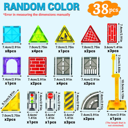 Magnetic Road Set & Car Toys for Kids - Creative Building Fun