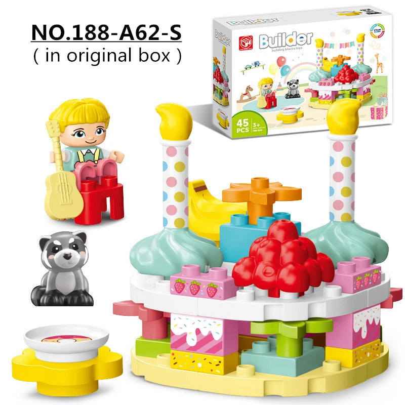 Creative Building Blocks - Happy Cake Animals Xmas Gift