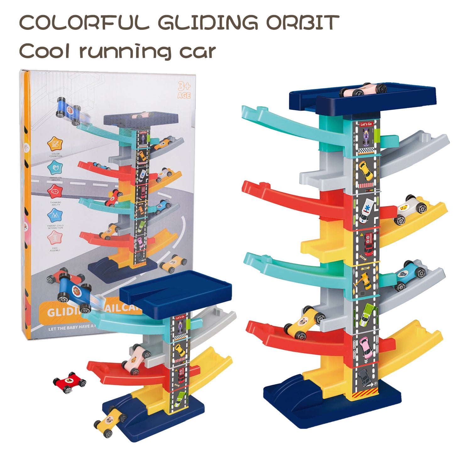 Children's Gliding Track Car - Multi Layer Puzzle Slide