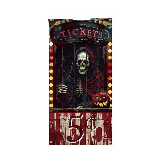Bloody Circus Door Decoration: Spooky Halloween Backdrop