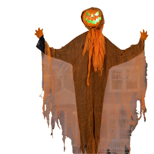 Glowing Halloween Pumpkin: Hanging Light & Sound Decoration