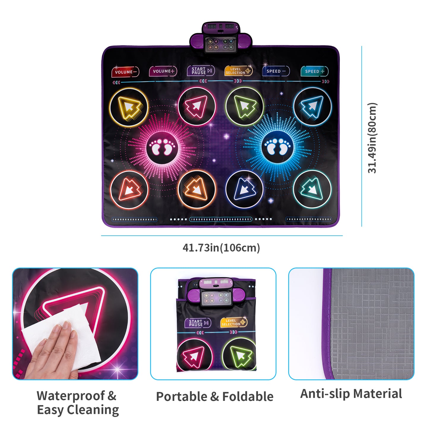 Electronic Dance Mat for Kids - 9 Levels, Double Player