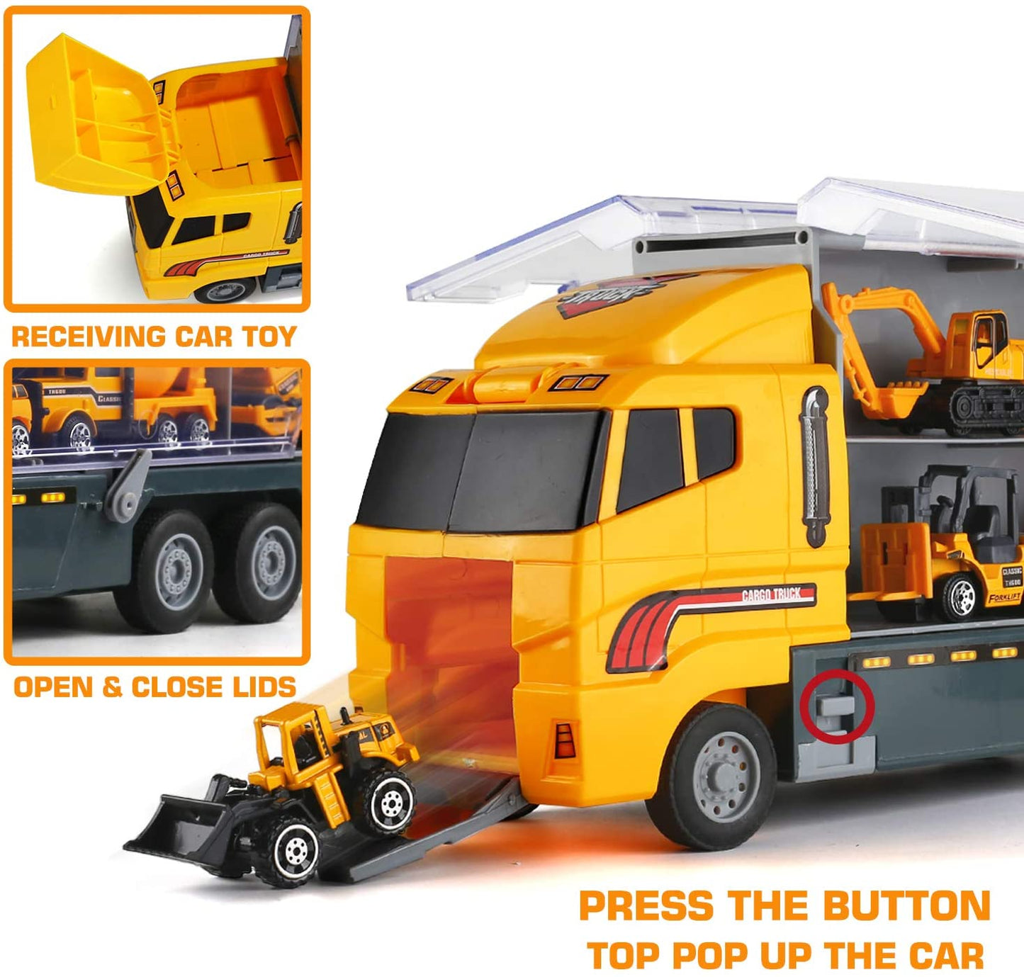 Construction Toys Truck Set: 10-in-1 Die-cast Vehicles