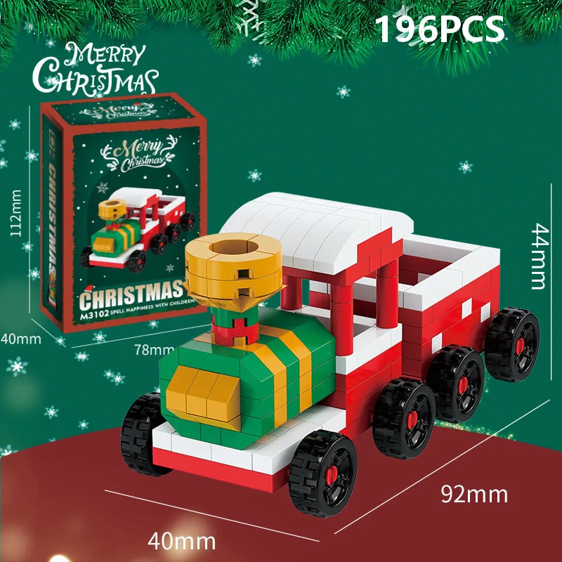 Christmas Micro Blocks: Santa & Reindeer Puzzle Game