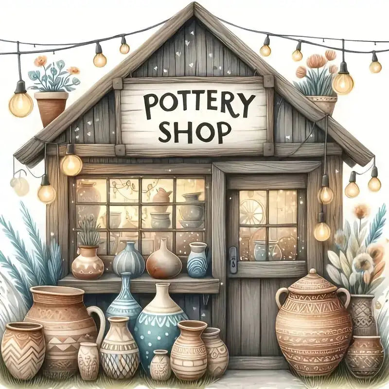 DIY Diamond Mosaic Book: Store House Landscape Art