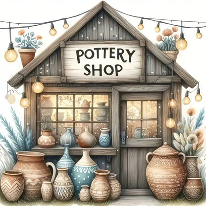 DIY Diamond Mosaic Book: Store House Landscape Art