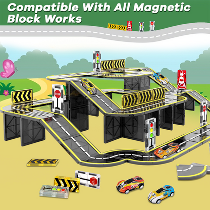 Magnetic Crane Car Toys for Kids 3-6 - Creative & Educational