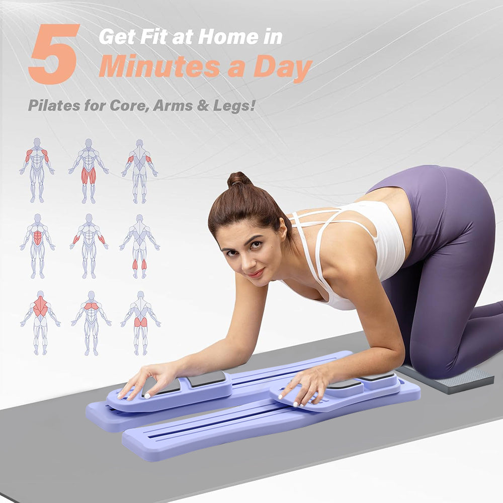 Foldable Pilates Board: Detachable Ab Trainer, Anti-Slip