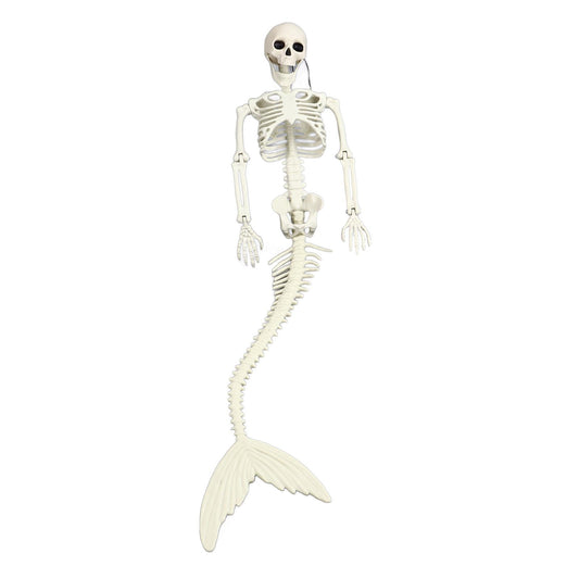 Life Size Skeleton Mermaid Halloween Decoration - Movable Joints