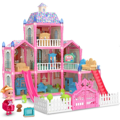 Luminous Dollhouse Dream Set: Princess Playhouse & Dolls
