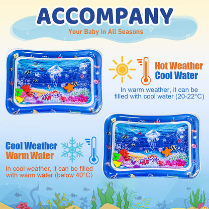 Inflatable Baby Water Mat - Jellyfish Toddler Play Pad