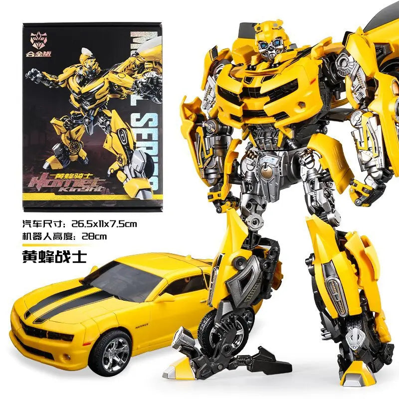Transforming Black Gold Robot Toy - 30CM Optimus Prime, Bumblebee, Megatron