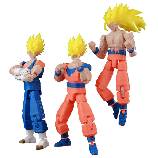Anime Dragon Ball Figures - Goku & Vegeta - Movable & Durable