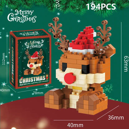 Christmas Micro Blocks: Santa & Reindeer Puzzle Game
