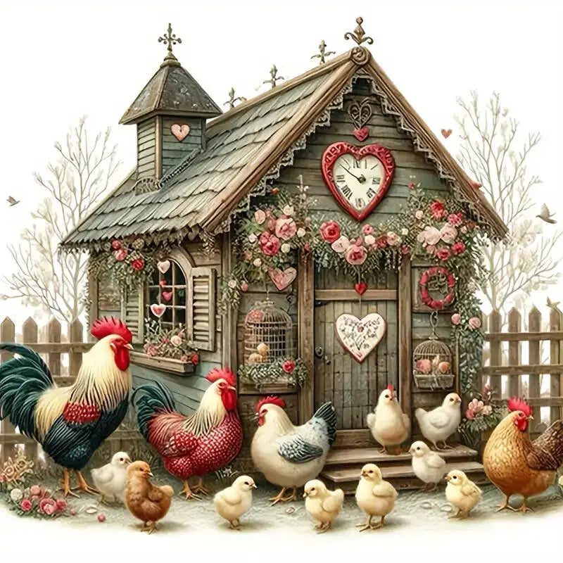 DIY Diamond Mosaic Book: Store House Landscape Art