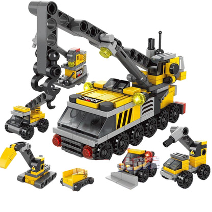 City Construction Cement Mixer & Loader Blocks Set