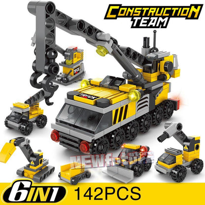 City Construction Cement Mixer & Loader Blocks Set