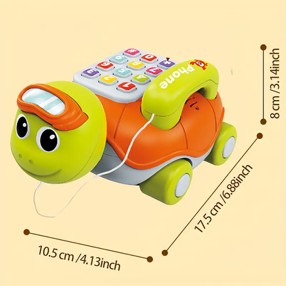 Interactive Musical Turtle Toy: Baby Phone & Piano Lights