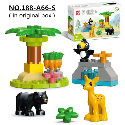 Creative Building Blocks - Happy Cake Animals Xmas Gift