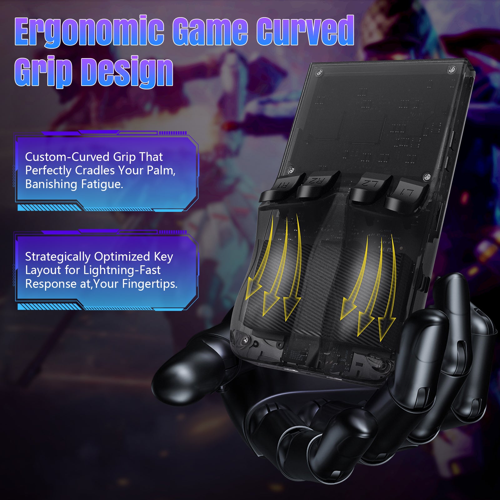 Handheld Game Console 4.0-in 4k HD IPS Screen Large Battery