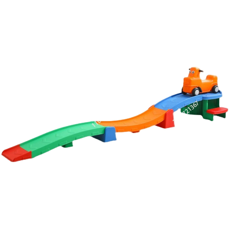 Plastic Toy Roller Coaster: 3-Stage Sliding Car for Kids
