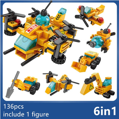City Construction Cement Mixer & Loader Blocks Set
