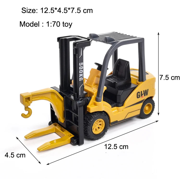Engineering Diecast Crane & Bulldozer Toy Set for Boys