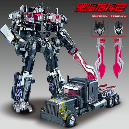 Transforming Black Gold Robot Toy - 30CM Optimus Prime, Bumblebee, Megatron